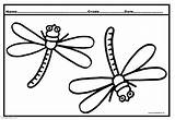 Dragonfly Coloring Pages Cute Views sketch template