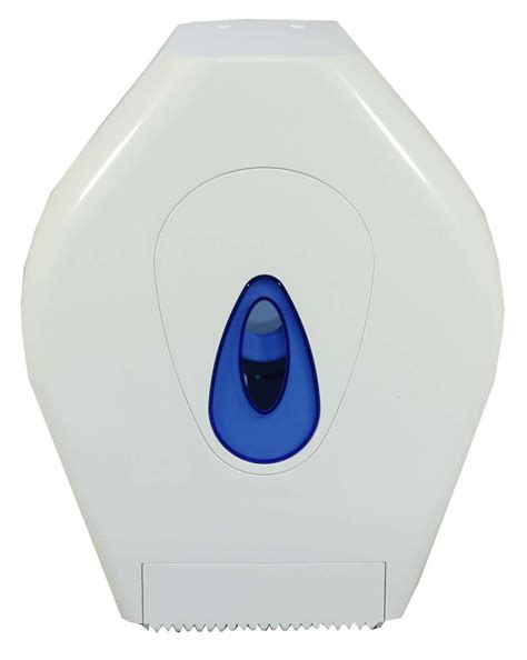 mini jumbo toilet roll dispenser  white plastic