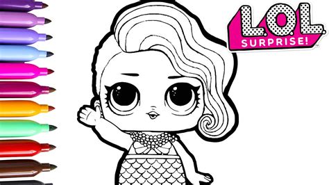 glitter lol surprise doll splash queen coloring pages coloring