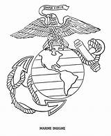 Coloring Marine Pages Corps Military Forces Armed Force Air Logo Drawing Printable Army Sheets Print Patriotic Emblem Corp Kids Colouring sketch template