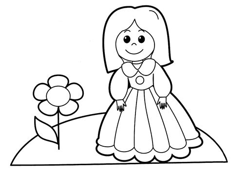 easy doll drawing  kids clip art library