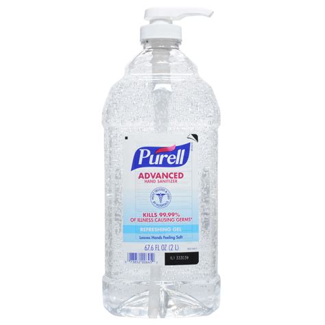 purell hand sanitizer pump bottle  liter mfasco health safety