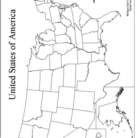 large printable blank united states map printable  maps