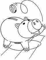 Clipart Hamm Coloring Piggy Bank Toy Story Advertisement Clipground Panda sketch template