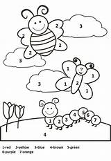 Preschoolactivities Raupe Zahlen Malen Actvities Schmetterling Harper Marge Springtime sketch template