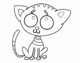 Sad Kitty Coloring Coloringcrew sketch template