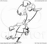 Stomping Determined Woman Outline Illustration Cartoon Royalty Rf Clip Toonaday sketch template