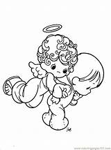 Coloring Precious Moments Pages Printable Angel Boy Kids Color Print Angels Colouring Baby Children Drawing Christmas Nativity Book Volleyball Getcolorings sketch template