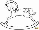Horse Rocking Coloring Pages Horsey Horses Colouring Kiddycharts sketch template