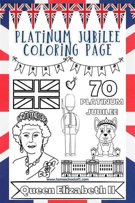 queen elizabeth ii platinum jubilee coloring page homeschool