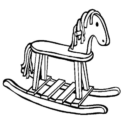 rocking horse coloring pages printable