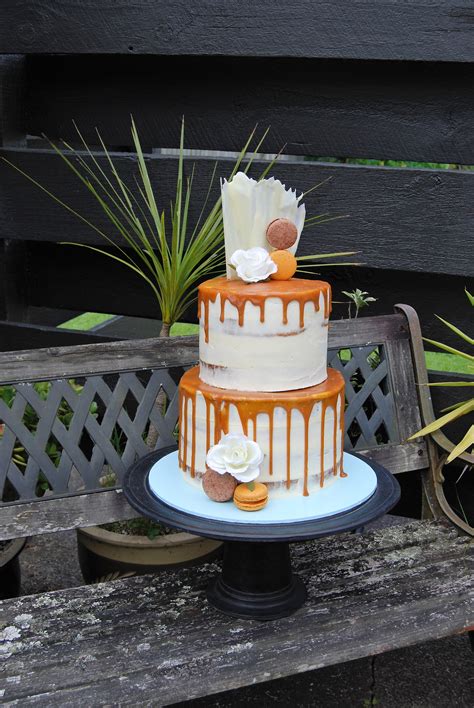 Semi Naked Wedding Cake 495 • Temptation Cakes Temptation Cakes