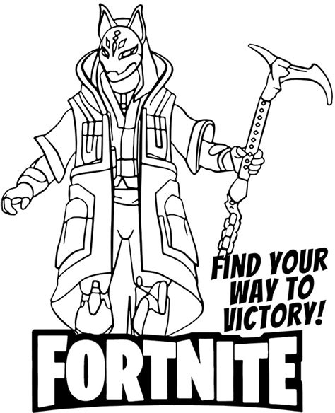 fortnite drift coloring coloring pages