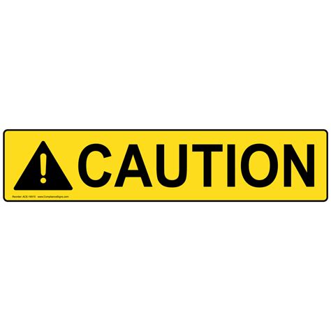 ansi caution caution label ace  industrial notices