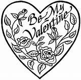 Valentine Coloring Pages Valentines Kids Flowers Printable Color Sheets Flower Print Heart Disney Cliparts Nude Tinkerbell Hearts Halloween Roses Printables sketch template
