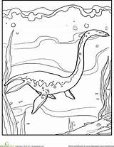 Elasmosaurus Dinosaurier Mosasaurus Ausmalen Lưu ã Từ Worksheeto sketch template
