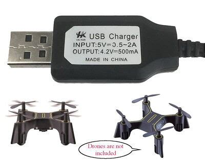 usb charger cable sharper image quadcopter dx  micro drone ebay