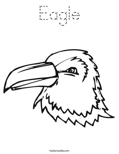 eagle coloring page tracing twisty noodle
