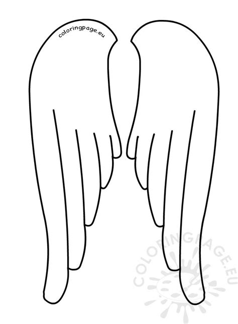 printable angel wings template coloring page angel coloring pages diy