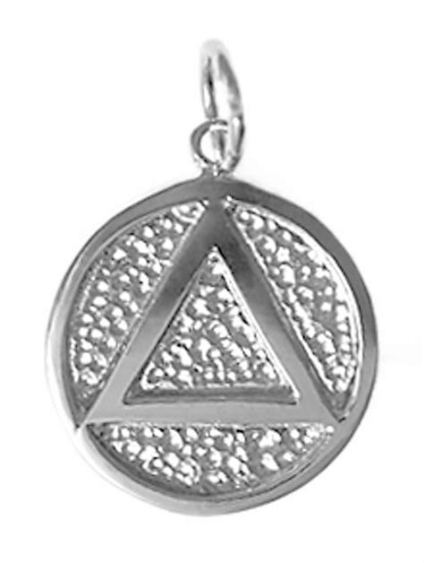 Sterling Silver Aa Symbol Medallion Pendant