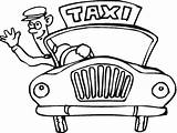 Taxi Coloring Cab Pages Getcolorings Driver sketch template