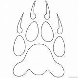 Paw Coloring4free Claw sketch template