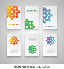 colorful template set  usage vector stock vector royalty