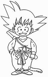 Goku Coloring Pages Dragon Ball Kid Color Para Book sketch template