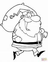 Coloring Pages Santa Christmas Clipart Bag Claus Runs Happy Outline Colorings Clipartmag Getdrawings Getcolorings Color sketch template