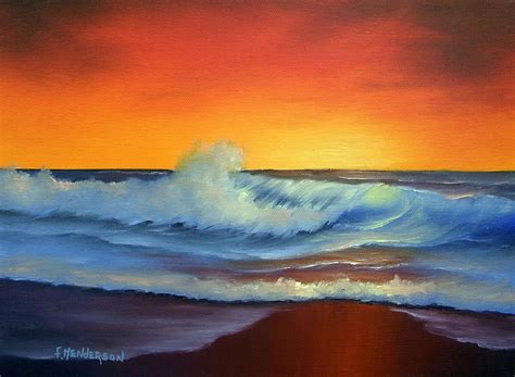 Sunset Beach Painting By Francine Henderson