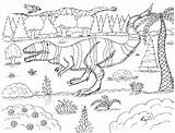 Giganotosaurus Coloring Carcharodontosaurus Gigantosaurus Prowl Robin sketch template