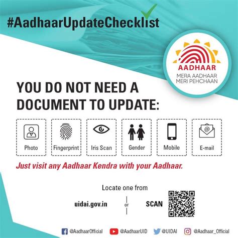 aadhaar personal details update without documents paisabazaar