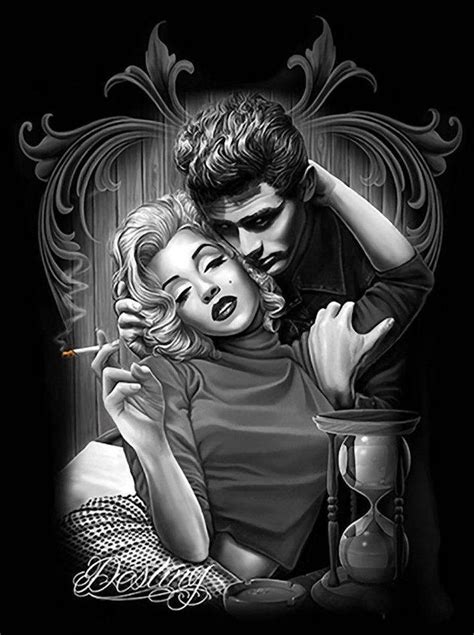 Marilyn Monroe And James Dean Art Poster Print Free James