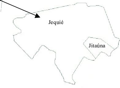maps  localization   municipal districts  jequie  jitauna