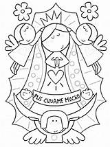 Virgencita Plis Virgen Guadalupe Distroller Coloring Catolicos sketch template