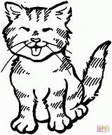Coloring Pages Kitten Clipartmag Kittens sketch template