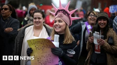 donald trump protests attract millions across us and world bbc news