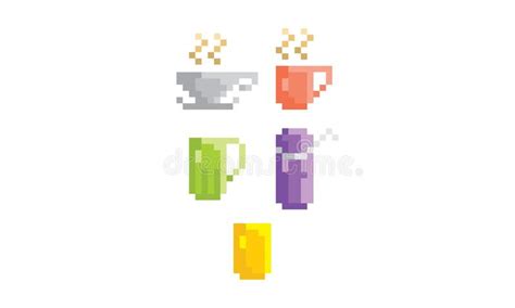 Glass Of Wine Pixel Art Stock Illustration Illustration