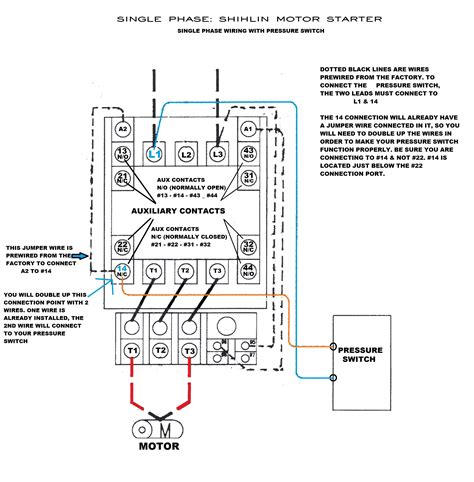 phase motor starter wiring diagram  dont  wired   started motor  bike