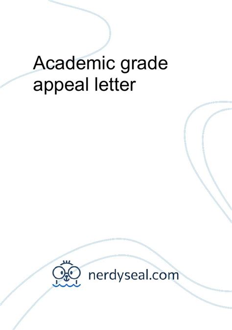 academic grade appeal letter  words nerdyseal