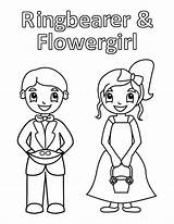 Ringbearer Flowergirl sketch template