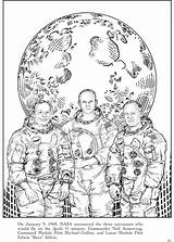 Coloring Dover Publications Space sketch template