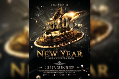 year luxury celebration  poster  flyers design bundles