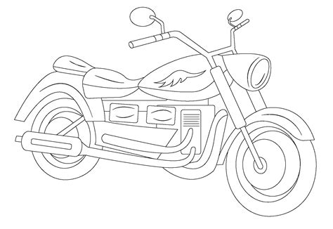 printable motorcycle coloring pages  preschoolers