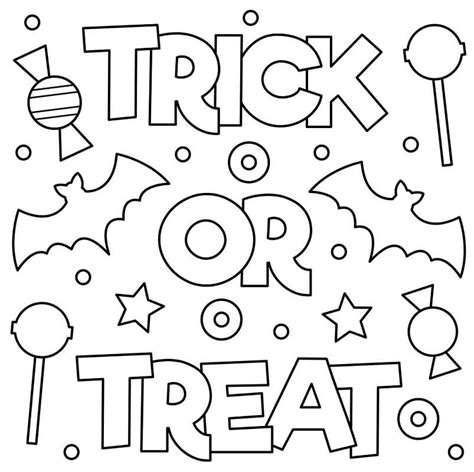 trick  treat  coloring page  printable coloring pages  kids
