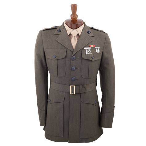 marine shop men alpha service coat  xl brown usa military uniform