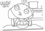 Coloring Guy Family Stewie Pages Printable Kids Color sketch template