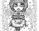 Gothic Coloring Pages Angels Book Instant Digital Color Etsy Designlooter sketch template