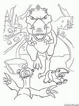 Era Colorare Sid Glace Glaciale Dinosaurios Disegni Gelo Dinosauri Colorkid Origen Panik Dinossauros Malvorlagen Dinosaurier Colorier Idade Despertar Dinosaures Pânico sketch template