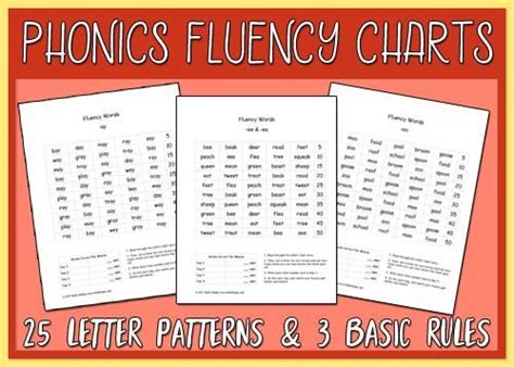 fluency charts to help children practice reading each word more than
